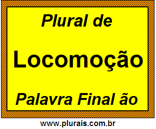 Plural de Locomoção