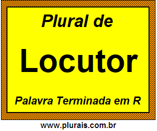 Plural de Locutor