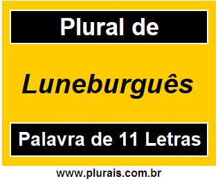 Plural de Luneburguês