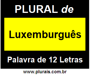 Plural de Luxemburguês