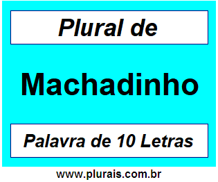 Plural de Machadinho