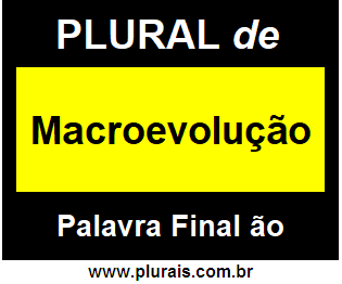 Plural de Macroevolução