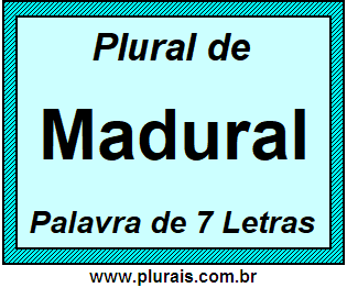 Plural de Madural