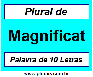 Plural de Magnificat