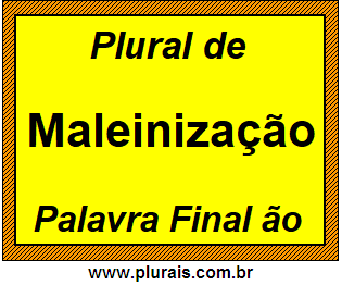 Plural de Maleinização