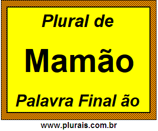 Plural de Mamão