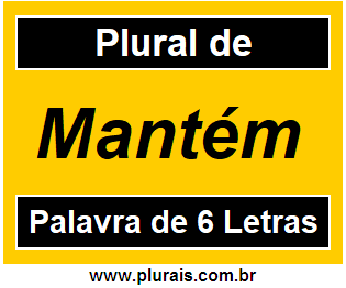 Plural de Mantém