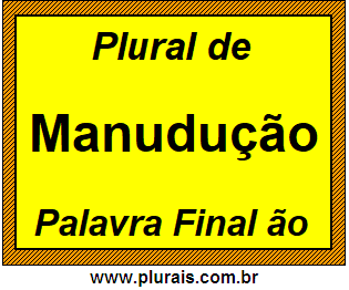 Plural de Manudução