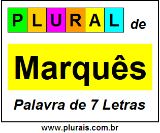 Plural de Marquês