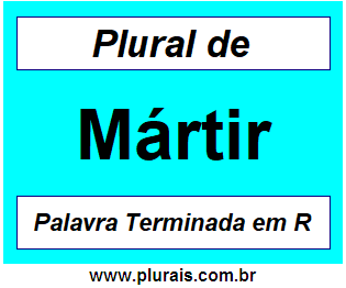 Plural de Mártir