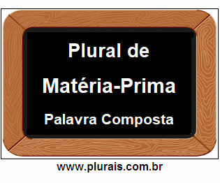 Plural de Matéria-Prima