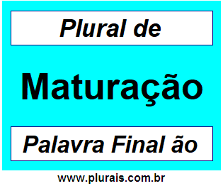 Plural de Maturação