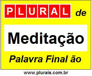 Plural de Meditação