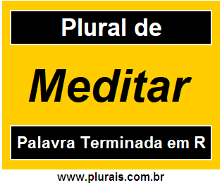 Plural de Meditar