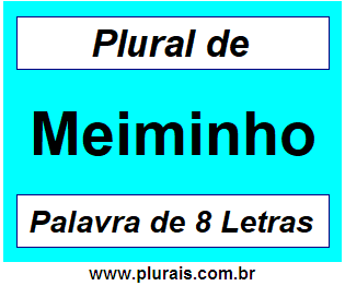 Plural de Meiminho