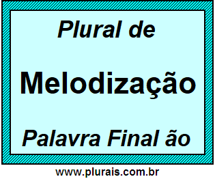 Plural de Melodização