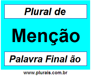 Plural de Menção