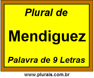 Plural de Mendiguez