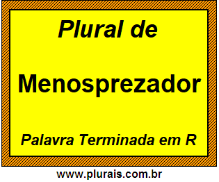 Plural de Menosprezador