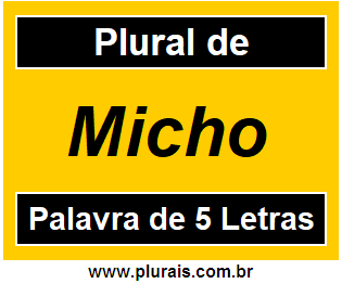 Plural de Micho