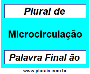 Plural de Microcirculação