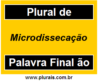 Plural de Microdissecação