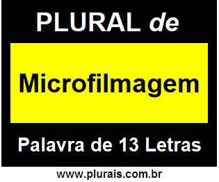 Plural de Microfilmagem