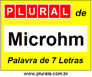 Plural de Microhm