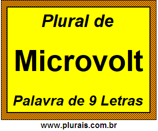 Plural de Microvolt