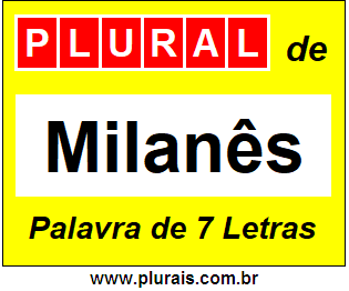 Plural de Milanês