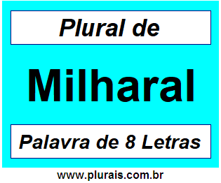 Plural de Milharal