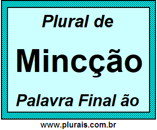 Plural de Mincção