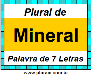 Plural de Mineral