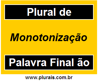 Plural de Monotonização