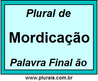 Plural de Mordicação