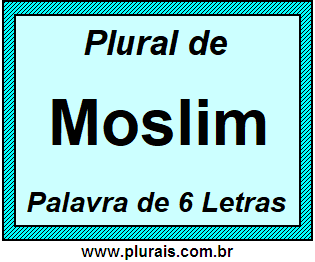 Plural de Moslim