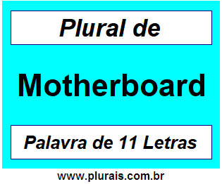 Plural de Motherboard