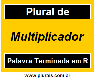 Plural de Multiplicador