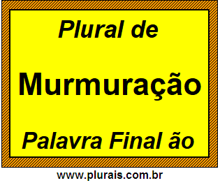 Plural de Murmuração