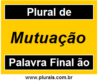 Plural de Mutuação