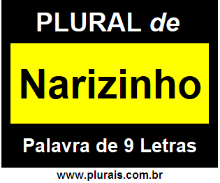 Plural de Narizinho