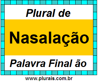 Plural de Nasalação