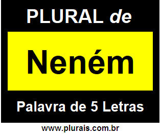 Plural de Neném