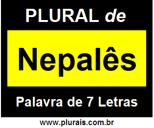 Plural de Nepalês