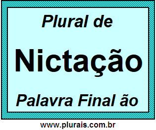 Plural de Nictação