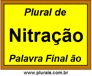 Plural de Nitração