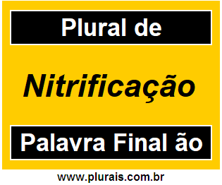 Plural de Nitrificação