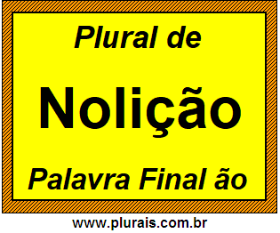 Plural de Nolição