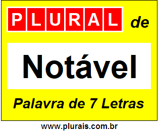 Plural de Notável