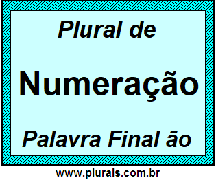 Plural de Numeração